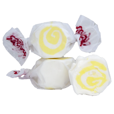 Pina Colada Taffy - Pina Colada taffy by Taffy Town, a creamy swirl of pineapple and coconut flavors - soft pina colada salt water taffy and pina colada taffy candy wrapped in wax paper.
